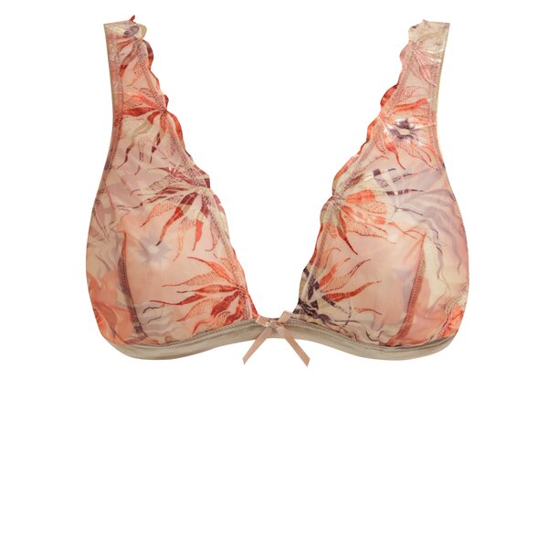 Sutien multicolor din tulle cu broderie Eden Lingerie