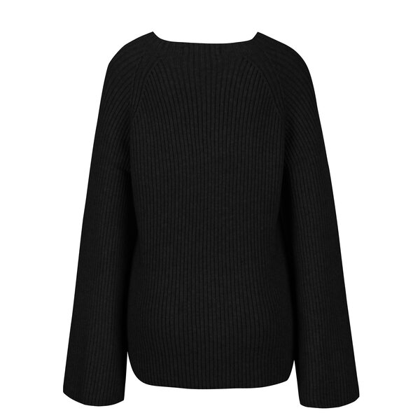Pulover oversized negru cu dungi VERO MODA Camarill