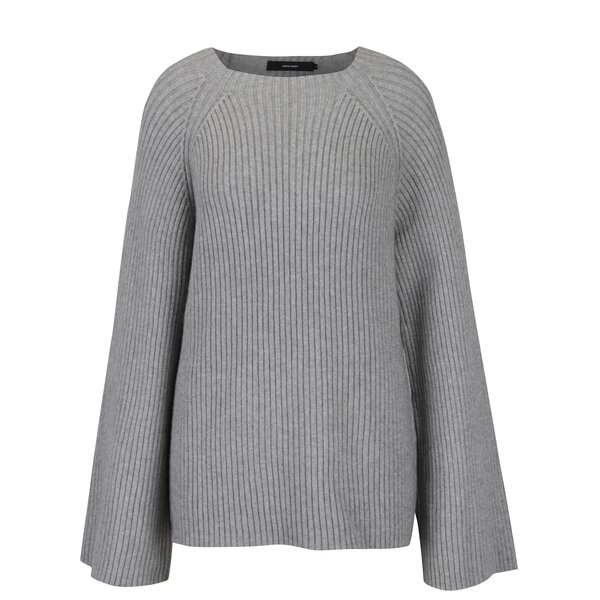 Pulover oversized gri melanj cu dungi VERO MODA Camarillo