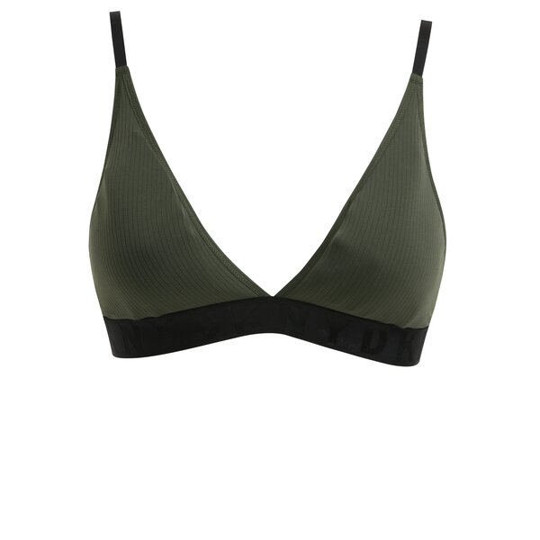 Sutien kaki cu dungi în relief DKNY
