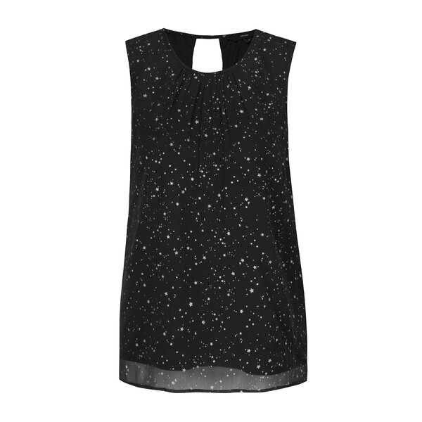 Top negru cu stele argintii VERO MODA Salara