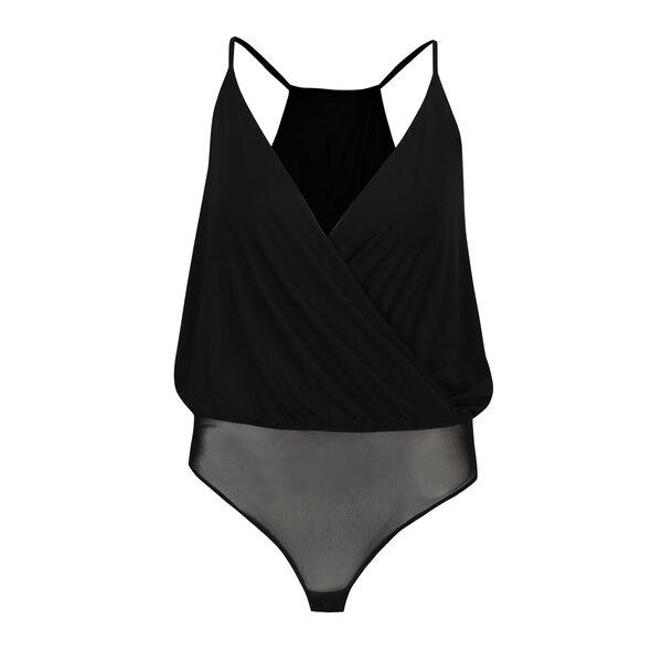 Bluza body neagra cu decolteu suprapus - Noisy May Lee