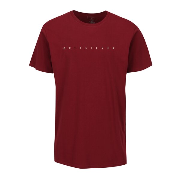Tricou modern fit bordo&crem cu print Quiksilver Clean Turn