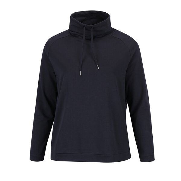 Bluza sport albastru inchis cu guler inalt Ulla Popken