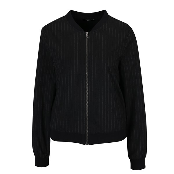 Geaca bomber negru&alb in dungi pentru femei QS by s.Oliver