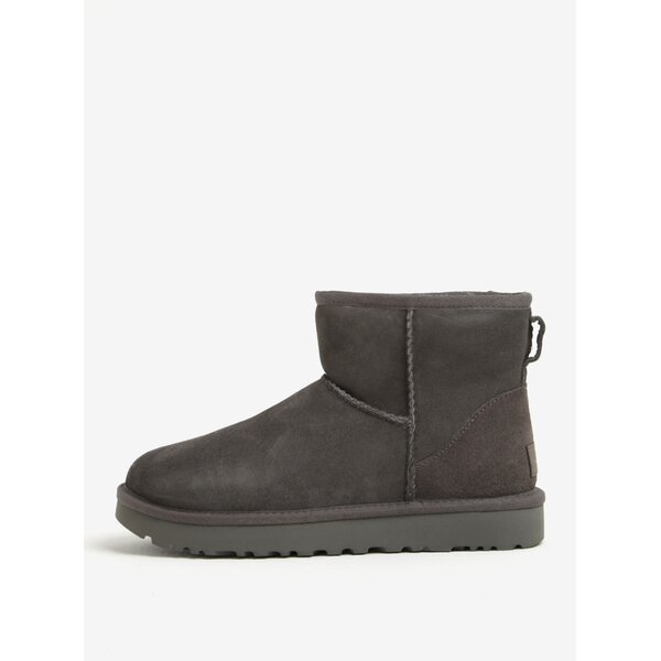 Cizme gri impermeabile scurte din piele - UGG Classic Short II