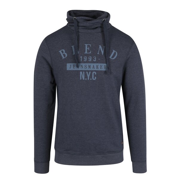 Bluza bleumarin melanj cu guler inalt pentru femei - Blend