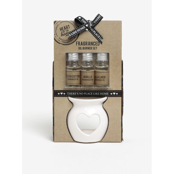 Set cadou lampa de aromaterapie cu 3 uleiuri esentiale - bumbac, vanilie, haine spalate SIFCON