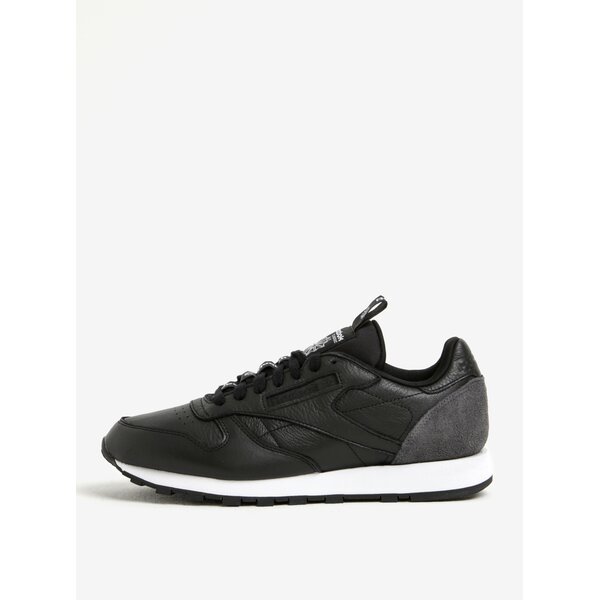 Pantofi sport negri din piele naturala pentru barbati - Reebok CLUB C 85 IT