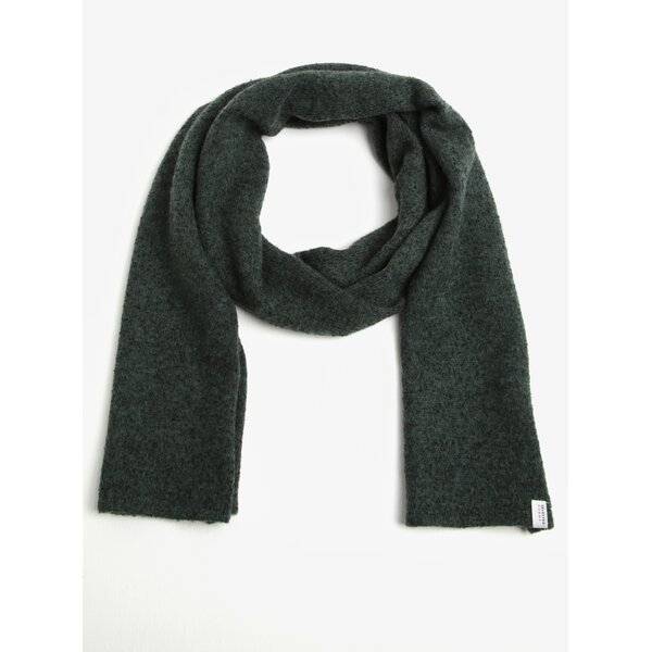 Fular elegant verde inchis melanj cu amestec de lana - Selected Homme Cali
