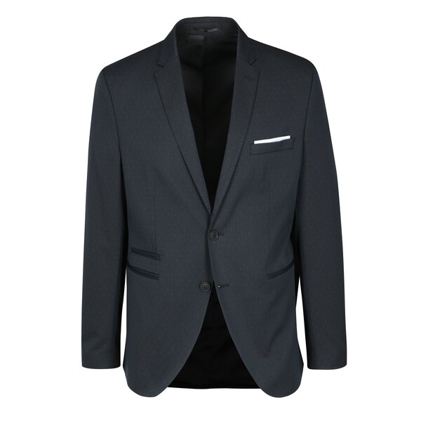 Sacou bleumarin cu buline discrete pentru costum - Selected Homme Done