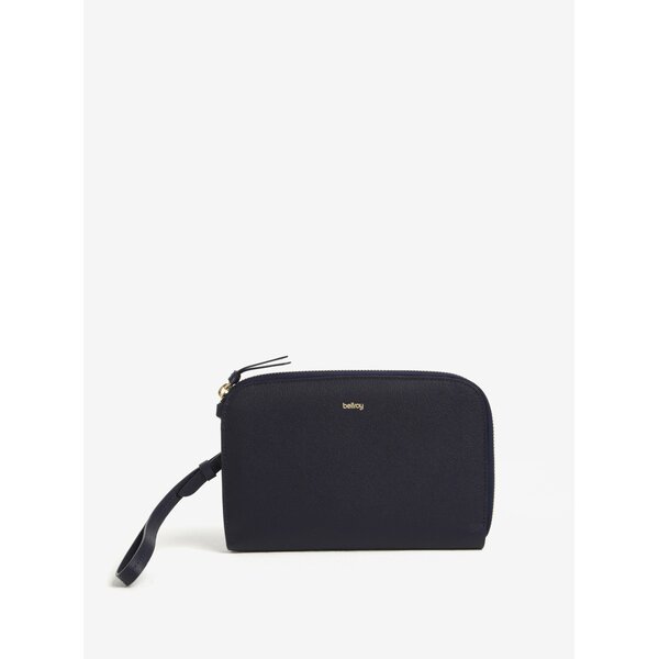 Portofel albastru inchis din piele cu maner pentru femei Bellroy Clutch