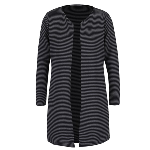 Cardigan lung gri & negru cu model in dungi - Haily´s Sandy