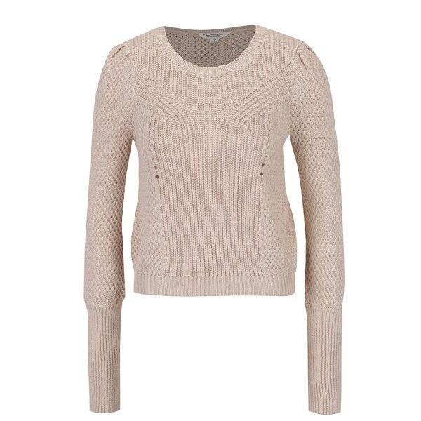 Pulover bej cu maneci lungi - Miss Selfridge