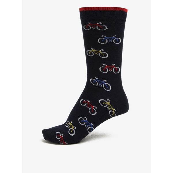 Sosete bleumarin cu print pentru femei - ZOOT