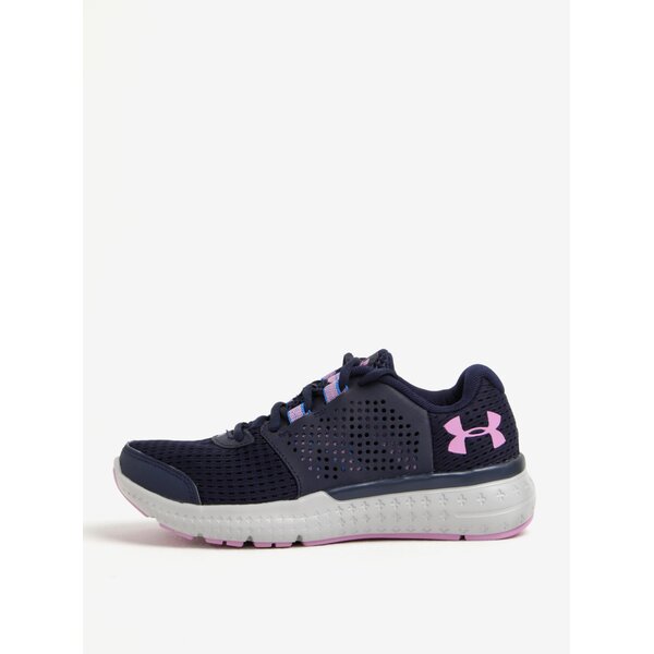 Pantofi sport bleumarin de alergare cu detalii din piele pentru femei - Under Armour Fuel