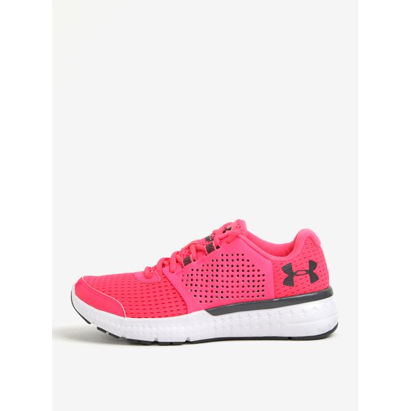 Pantofi sport roz de alergare cu detalii din piele pentru femei - Under Armour Fuel