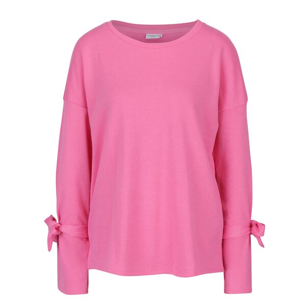 Bluza roz cu funde pe maneci Jacqueline de Yong Brace