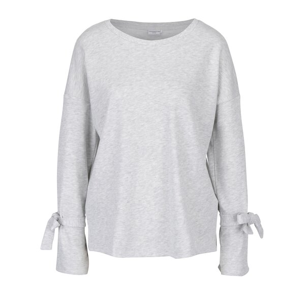 Bluza gri deschis melanj cu funde pe maneci Jacqueline de Yong Brace
