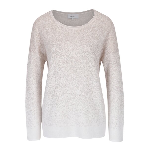 Pulover crem&maro cu fir argintiu ONLY Patricia