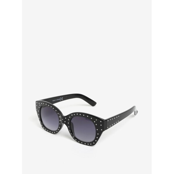Ochelari de soare negri cu decoratiuni argintii - MISSGUIDED