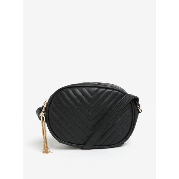 Geanta neagra matlasata cu ciucure - MISSGUIDED