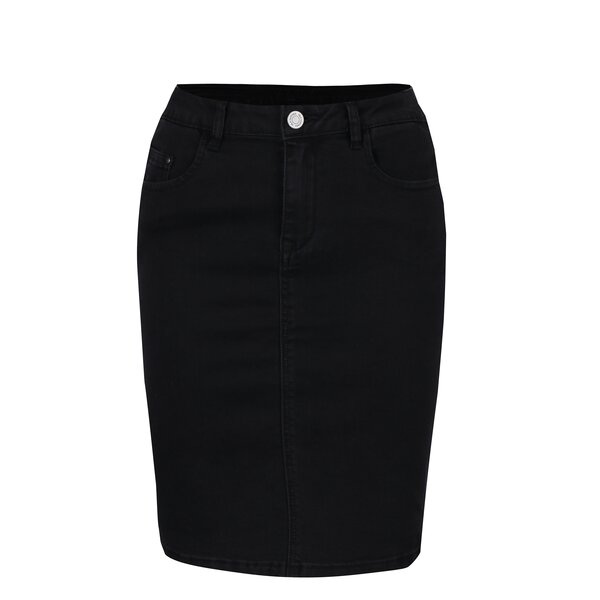 Fusta neagra din denim VILA Junas
