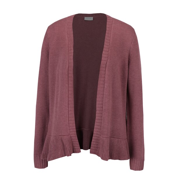 Cardigan roz prafuit cu volane VILA Karlina