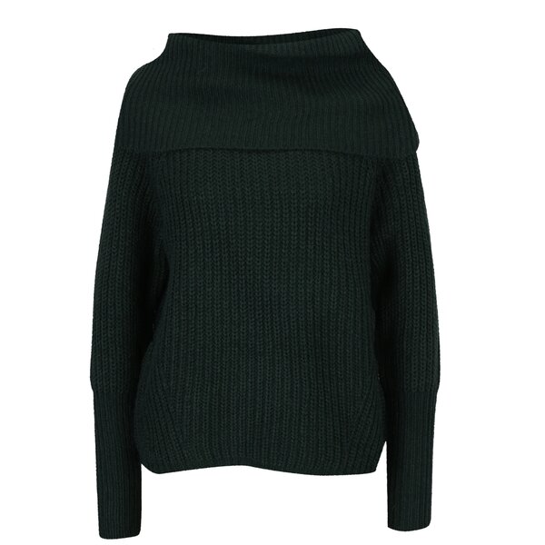 Pulover verde cu guler rasucit VILA View