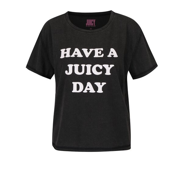 Tricou gri melanj cu mesaj - Juicy Couture