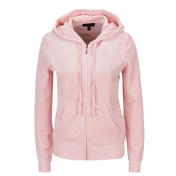 Bluza sport roz din catifea cu gluga - Juicy Couture