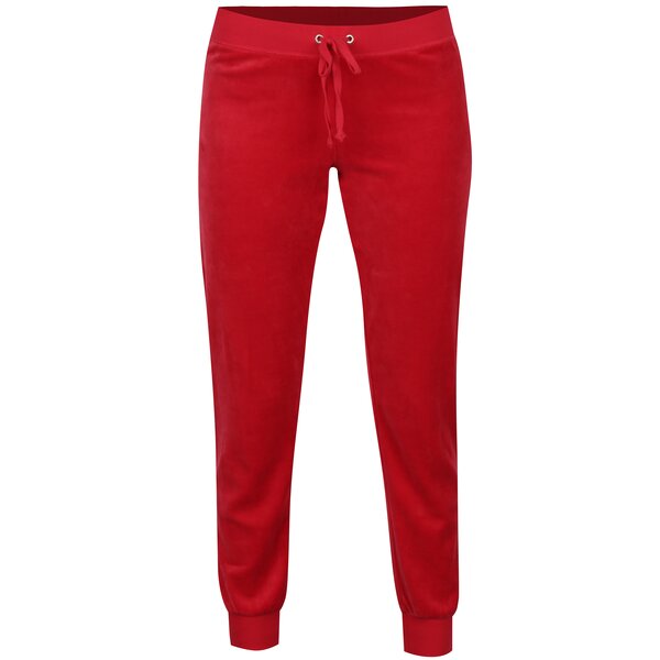 Pantaloni sport rosii din catifea - Juicy Couture
