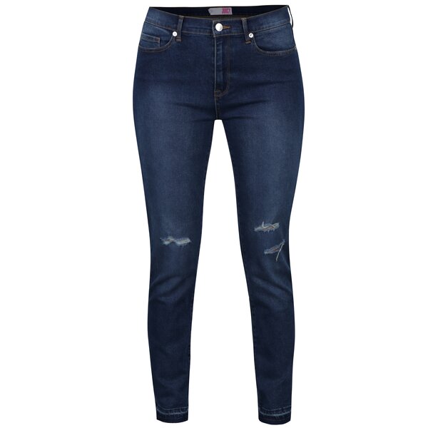 Blugi skinny albastri cu aspect uzat si prespalat - Juicy Couture