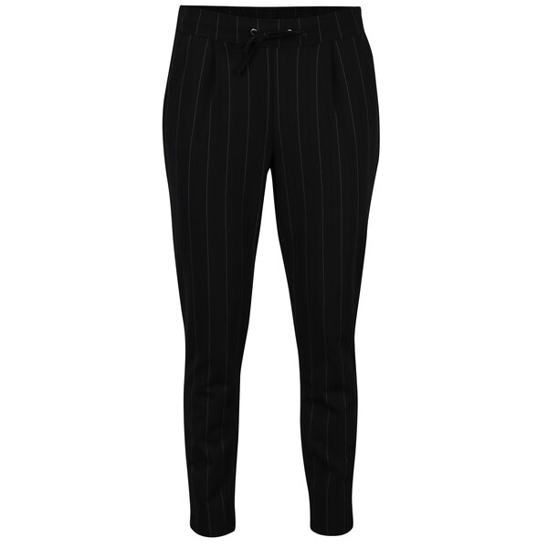 Pantaloni negri in dungi cu talie elastica Jacqueline de Yong Laundry