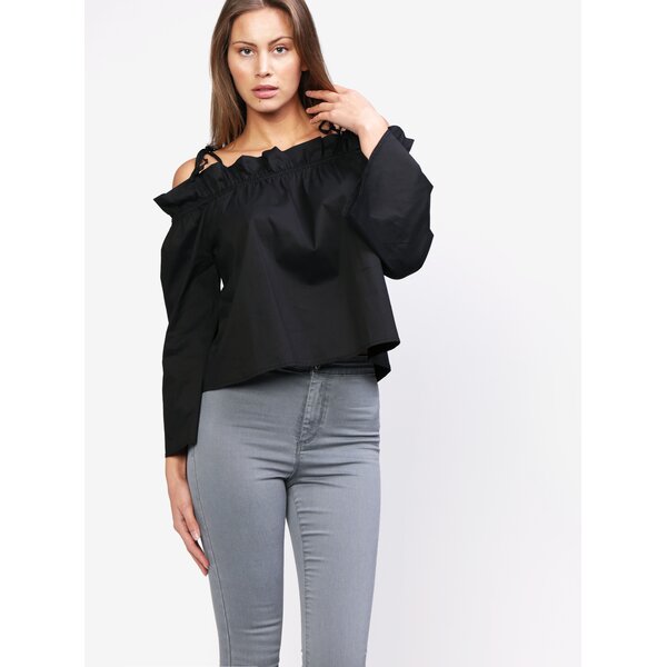 Bluza neagra cu decolteu pe umeri - MISSGUIDED