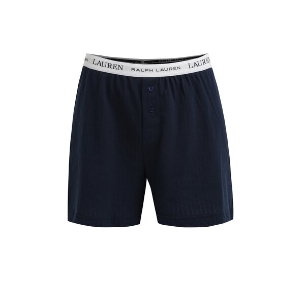 Boxeri clasici bleumarin cu nasturi, logo si talie elastica - Lauren Ralph Lauren Jacquard
