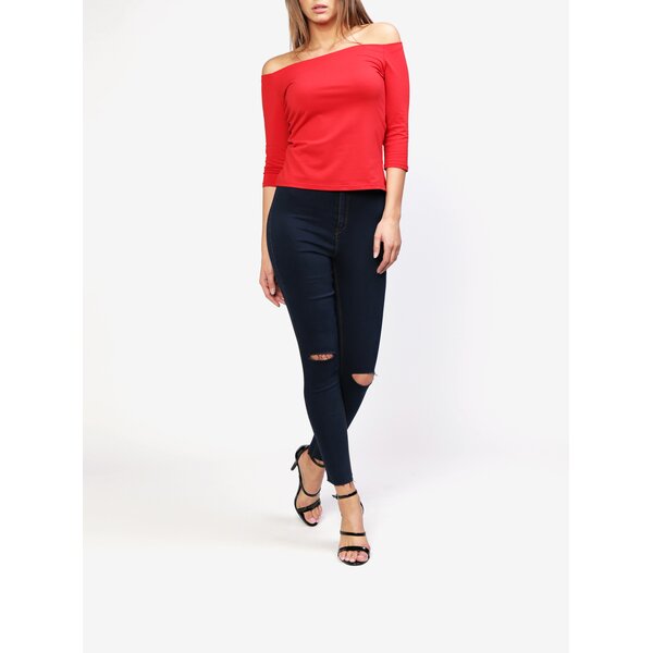 Blugi bleumarin cu talie inalta - MISSGUIDED