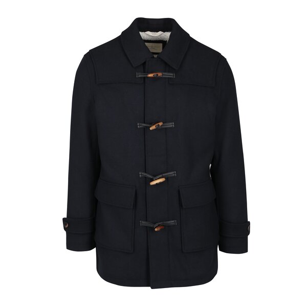 Pardesiu bleumarin din amestec de lana - Selected Homme Thor