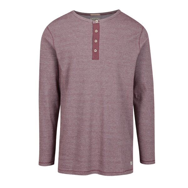 Bluza bordo & alb din bumbac pentru barbati - Jack & Jones Giovanni