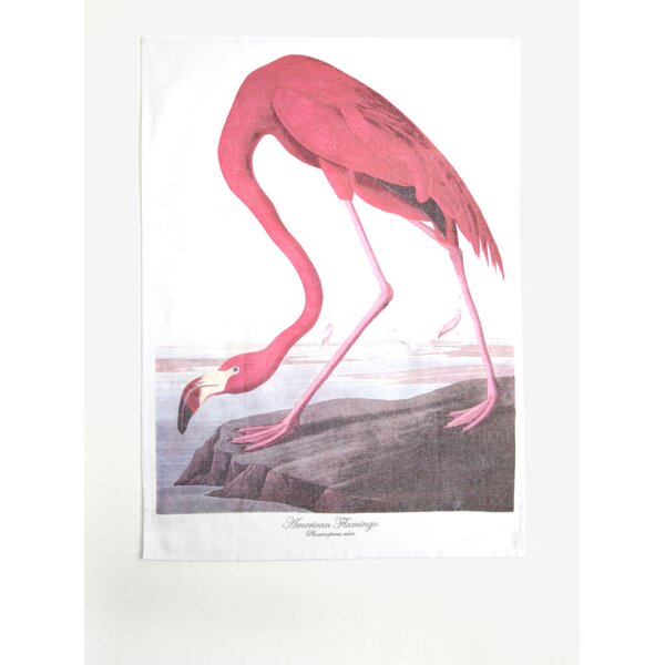 Prosop de bucatarie alb&roz cu model flamingo - Magpie Flamingo