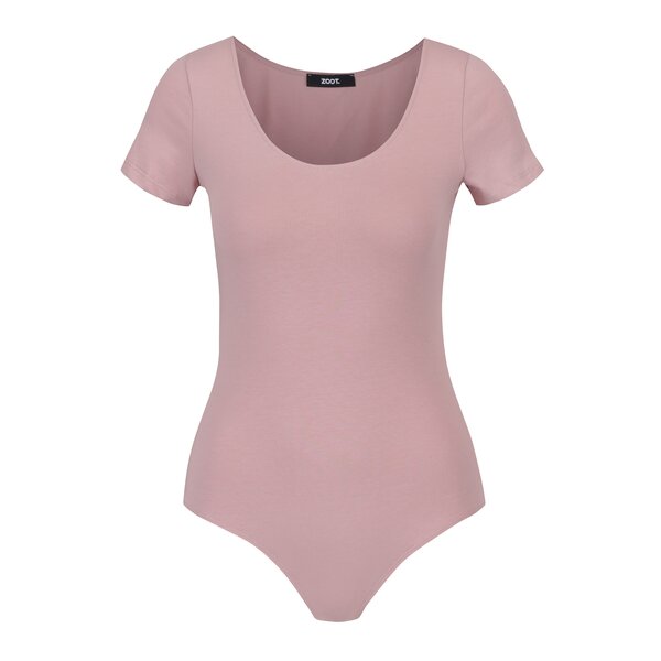 Body cu maneca scurta roz prafuit - ZOOT