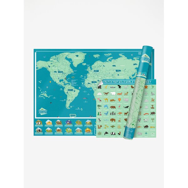 Harta lumii razuibila cu fauna - Luckies Wild World