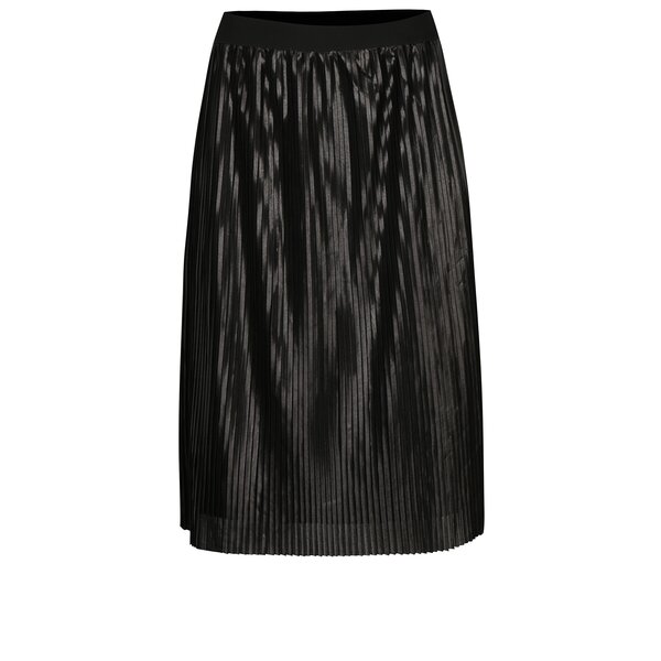 Fusta plisata neagra cu aspect lucios ONLY Willemina
