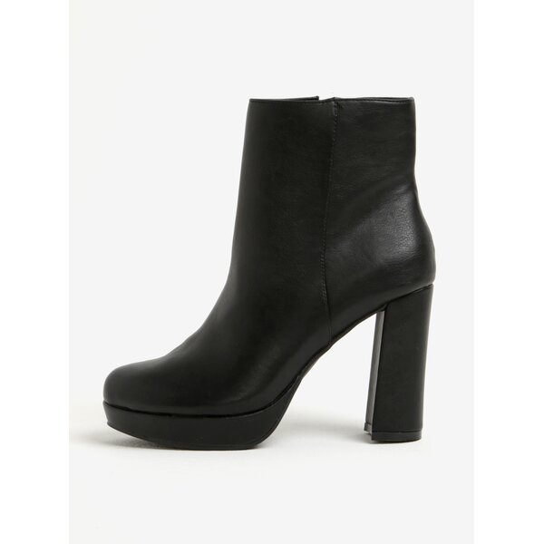 Ghete negre cu toc lat - Dorothy Perkins