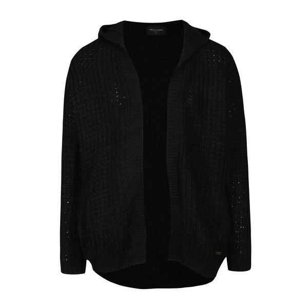 Cardigan negru cu buzunare si gluga - ONLY & SONS Hank