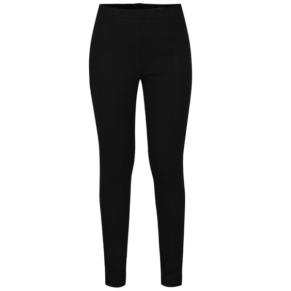 Pantaloni skinny negri cu talie inalta si fermoar la glezna ONLY Evie