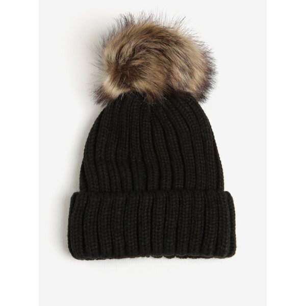 Caciula neagra cu pom pom pentru femei M&Co