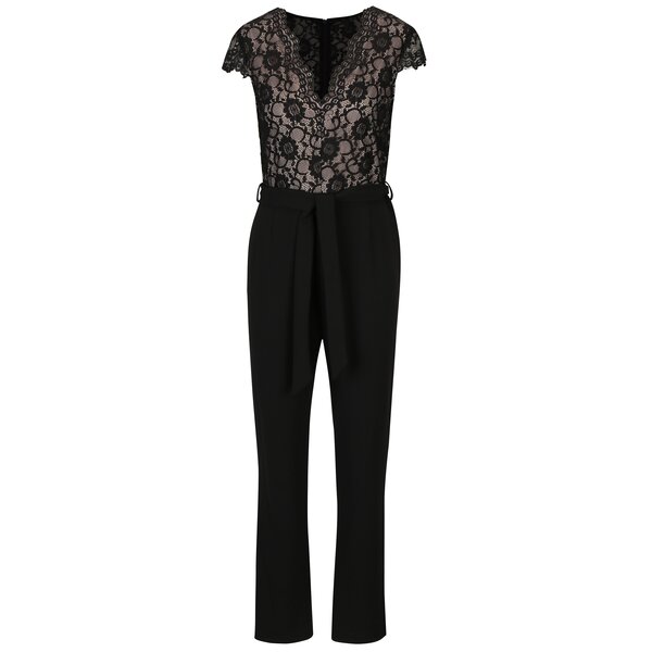 Salopeta negru&bej cu dantela M&Co