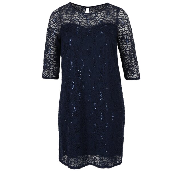 Rochie bleumarin din dantela cu paiete M&Co