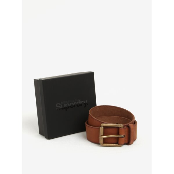 Curea maro din piele naturala pentru barbati - Superdry Western